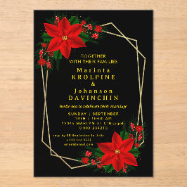 gold Moderne Hochzeitsakryllische Einladungen