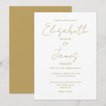 Gold Moderne Minimalistische, elegante Script-Hoch