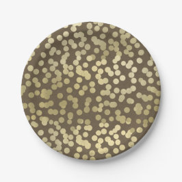 Gold Moderne rustikale Kraft Chic Elegant Trendy Pappteller