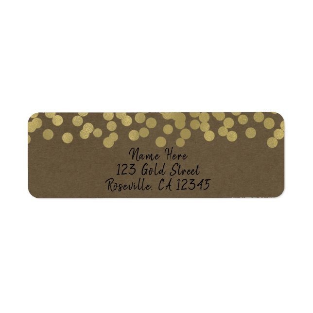 Gold Moderne schicke, rustikale Kraft Chic Wedding (Vorne)