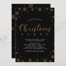 Gold | Moderne Schneeflocken Weihnachts-Abendessen