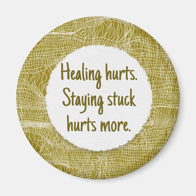 Gold Moderne Textur Custom Phrase Magnet (Vorne)