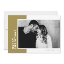 Gold Moderner Farbblock Frohe Weihnachtsfeier Foto