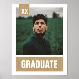 Gold Moderner Texturierter Foto-Abschluss Poster