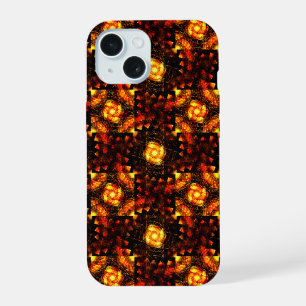 Gold Modernes Boho Elegantes Abstrakte Kunstmuster iPhone 15 Hülle
