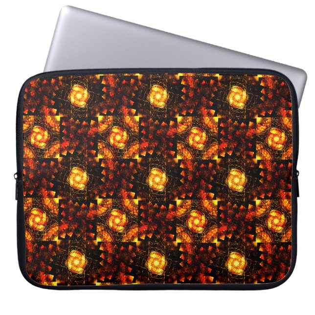 Gold Modernes Boho Elegantes Abstrakte Kunstmuster Laptopschutzhülle (Vorderseite)
