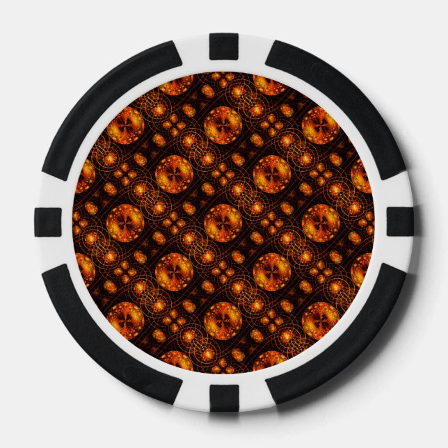 Gold Modernes Boho Elegantes Abstrakte Kunstmuster Pokerchips (Vorderseite)
