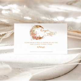 Gold Mond Blumenzettel Begleitkarte