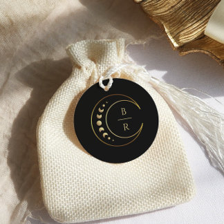 Gold Mond Hochzeit Geschenkanhänger