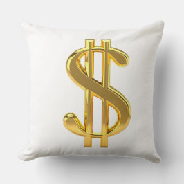 Gold Money Pillow Kissen