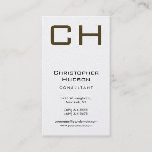 Gold Monogram Consultant Business Card Visitenkarte
