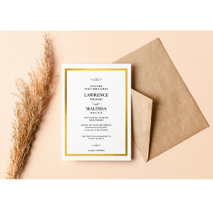 Gold Monogram Elegant Hochzeitseinladung Einladung