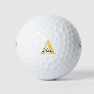 Gold Monogram Erstmalige Individuelle Name-Geschen Golfball