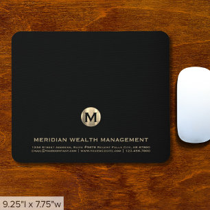 Gold Monogram Finanzplaner Mouse Pad Mousepad