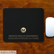 Gold Monogram Finanzplaner Mouse Pad