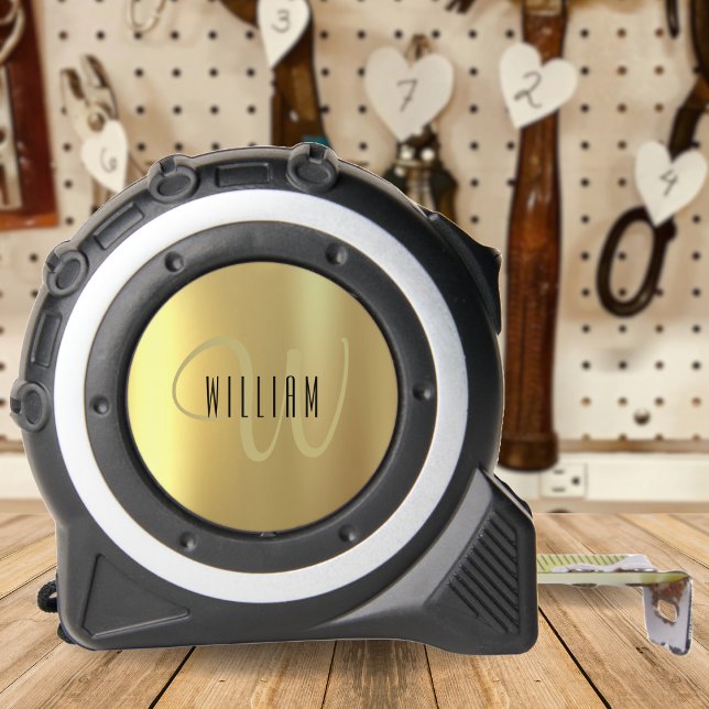 Gold Monogram Formal Luxus Maßband (Gold Monogram Formal Luxury Tape Measure)