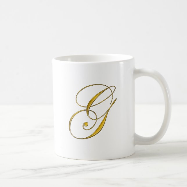 Gold Monogram G Tasse (Rechts)