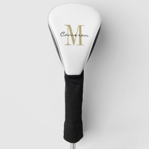Gold Monogram Initial und Name Personalisiertes Ge Golf Headcover