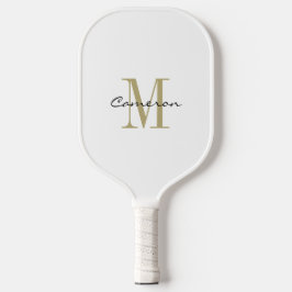 Gold Monogram Initial und Name Personalisiertes Ge Pickleball Schläger