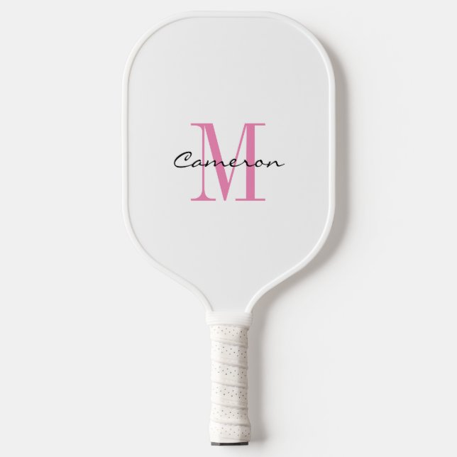 Gold Monogram Initial und Name Personalisiertes Ge Pickleball Schläger (Vorderseite)