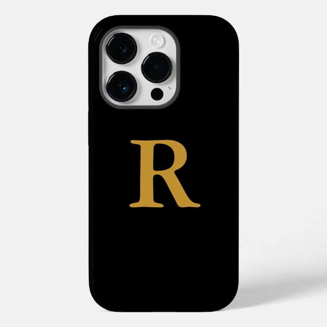 Gold Monogram iPhone/iPad Gehäuse Case-Mate iPhone Hülle (Rückseite)