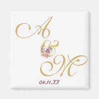 Gold MONOGRAM Letter WEDING PERSONALISIERT