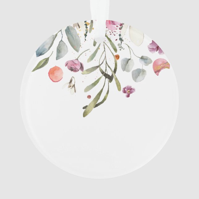 Gold MONOGRAM Letter WEDING PERSONALISIERT Ornament (Rückseite)