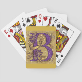 Gold Monogram Lila B Card Deck Spielkarten