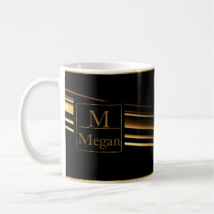 Gold Monogram Personalisiert Trendy Espresso Tasse