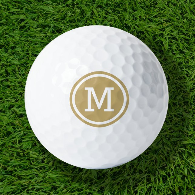 Gold Monogram Personalisierte Golfbälle (Von Creator hochgeladen)