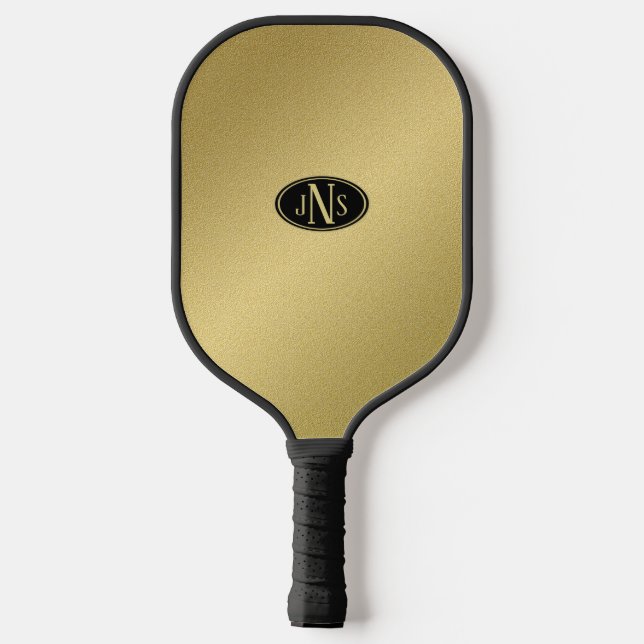 Gold Monogram Pickleball Paddel Schläger (Rückseite)