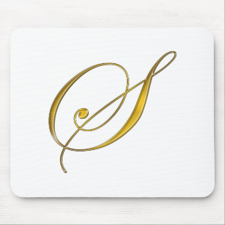 Gold Monogram S Mousepad