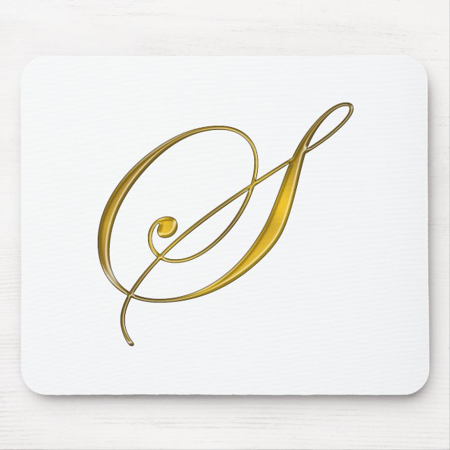 Gold Monogram S Mousepad (Vorne)