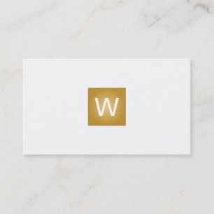 Gold Monogram Square Visitenkarte