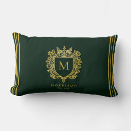 Gold Monogram Wappen Lendenkissen