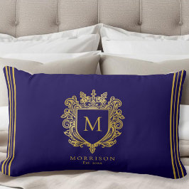 Gold Monogram Wappen Lendenkissen