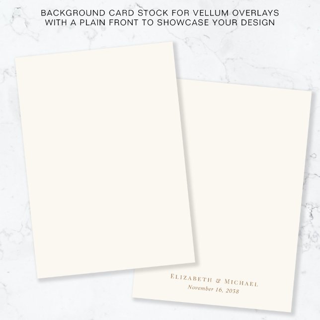 Gold Monogramm Creme Background für Vellum Overlay Einladung (Von Creator hochgeladen)