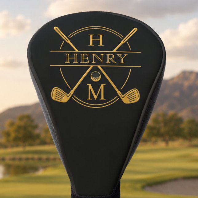 Gold Monogramm Name Club Golf Headcover (Von Creator hochgeladen)