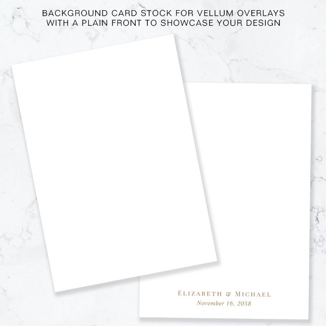 Gold Monogramm weißer Hintergrund für Vellum Overl Einladung (Von Creator hochgeladen)