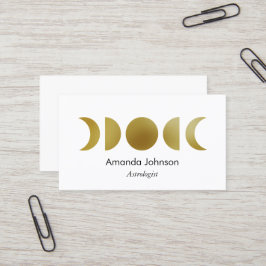 Gold Moon Phases Astrologie Yoga Holistic Healer Visitenkarte