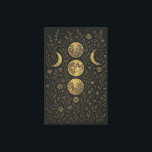 Gold Moon Phases & Wildflowers Celestial Wall Art Leinwanddruck<br><div class="desc">Elevate your space with this elegant celestial design featuring golden moon phases nestled among intricate wildflowers. A perfect blend of mystical moon energy and botanical beauty on a dark,  moody background. Ideal for boho,  witchy,  or nature-inspired home decor.</div>