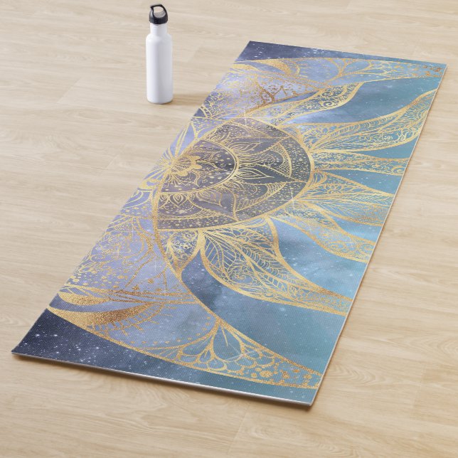 Gold Moon Sun Mandala Celestial Design Yogamatte (Beispiel)
