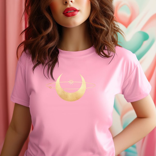 Gold Moon und Star Esoteric T-Shirt (Von Creator hochgeladen)