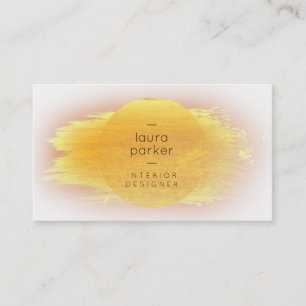 Gold Moon Watercolor Spritzer Abstrakt Moderne Visitenkarte