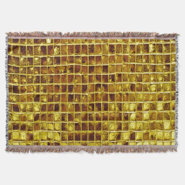 Gold Mosaic Tiles Elegant Moderner Luxus Decke (Vorderseite)