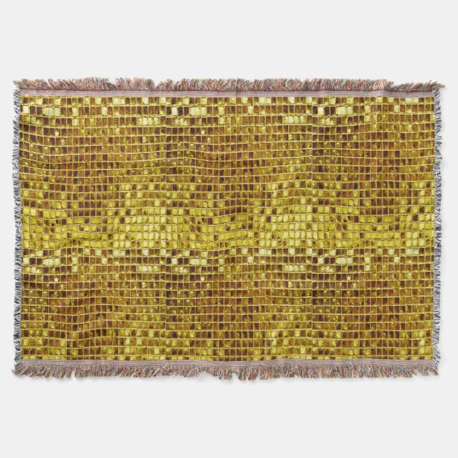 Gold Mosaik Elegant Glam Ästhetischer Luxus Modern Decke (Vorderseite)