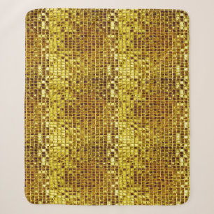 Gold Mosaik Elegant Glam Ästhetischer Luxus Modern Sherpadecke