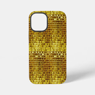 Gold-Mosaik Eleganter Glamour Stylischer Luxus Mod iPhone 12 Mini Hülle