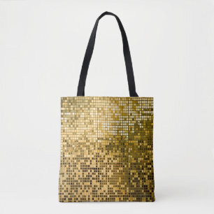 Gold Mosaik: Quadrat Fliesen Textur.