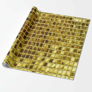 Gold Mosaik Tiles Elegantes Modernes Design Geschenkpapier